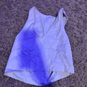 Athleta White and Blue Tank Top